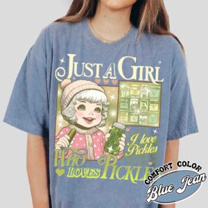 pickle t shirt vintage just a girl who loves pickles t shirt womens christmas gift shirt grhcs