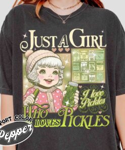 pickle t shirt vintage just a girl who loves pickles t shirt womens christmas gift shirt iyt9f