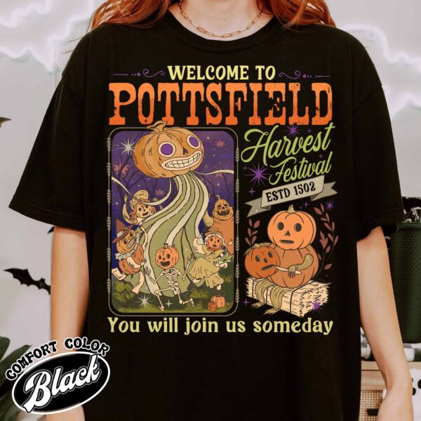 pottsfield harvest festival shirt vintage pumpkin carver t shirt womens skeleton autumn harvest halloween shirt co9lw