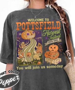 pottsfield harvest festival shirt vintage pumpkin carver t shirt womens skeleton autumn harvest halloween shirt te3ul