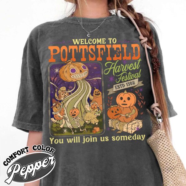 pottsfield harvest festival shirt vintage pumpkin carver t shirt womens skeleton autumn harvest halloween shirt te3ul