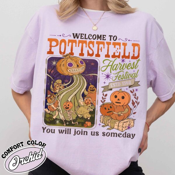 pottsfield harvest festival shirt vintage pumpkin carver t shirt womens skeleton autumn harvest halloween shirt y1hno