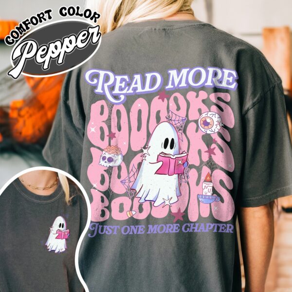 read more booooks halloween t shirt vintage spooky season halloween party shirt womens book lover t shirt lyyqu