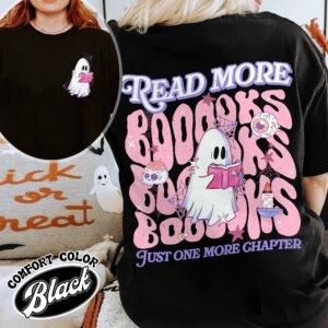 read more booooks halloween t shirt vintage spooky season halloween party shirt womens book lover t shirt vxuko