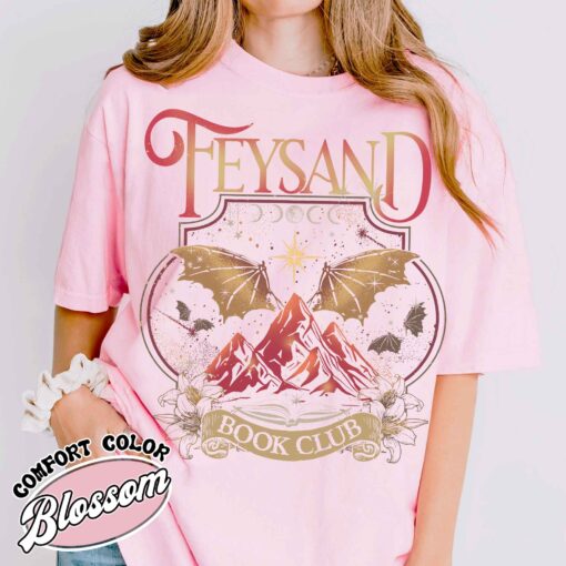 rhys and feyre acotar book club comfort colors shirt vintage velaris city of starlight womens court of dreams t shirt cn8hk