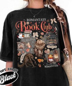 romantasy reader book club vintage fall bookish womens t shirt fall in love with reading tee 04dp1