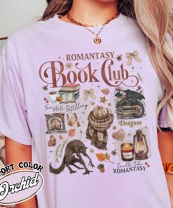 romantasy reader book club vintage fall bookish womens t shirt fall in love with reading tee pmvxs