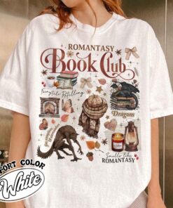 romantasy reader book club vintage fall bookish womens t shirt fall in love with reading tee qd2au