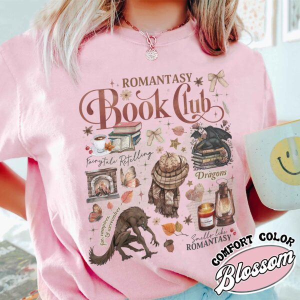 romantasy reader book club vintage fall bookish womens t shirt fall in love with reading tee szswc