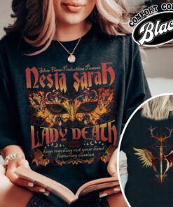 sarah j maas merch nesta comfort colors shirt vintage velaris acotar womens nesta archeron lady death t shirt c8hqj