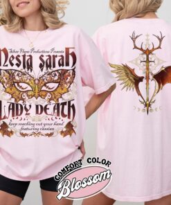 sarah j maas merch nesta comfort colors shirt vintage velaris acotar womens nesta archeron lady death t shirt cnkfi