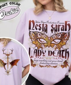 sarah j maas merch nesta comfort colors shirt vintage velaris acotar womens nesta archeron lady death t shirt fqqjy