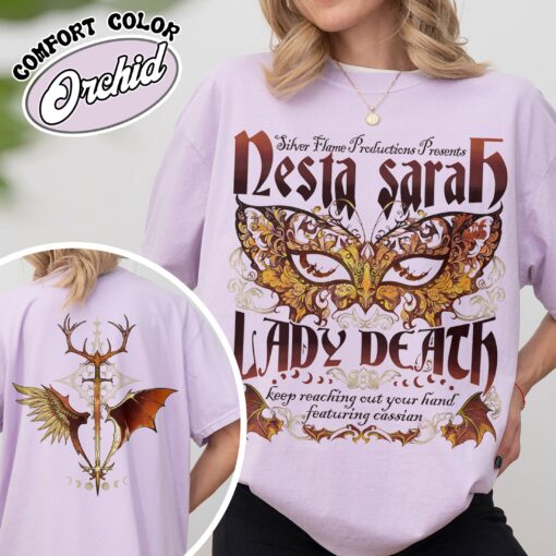 sarah j maas merch nesta comfort colors shirt vintage velaris acotar womens nesta archeron lady death t shirt fqqjy