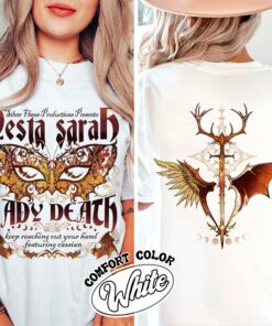 sarah j maas merch nesta comfort colors shirt vintage velaris acotar womens nesta archeron lady death t shirt s5bzr
