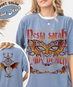 sarah j maas merch nesta comfort colors shirt vintage velaris acotar womens nesta archeron lady death t shirt zvu80
