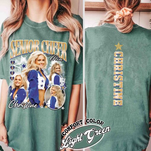 senior year cheer mom shirt vintage custom senior cheer mom womens t shirt with picture bfe3y