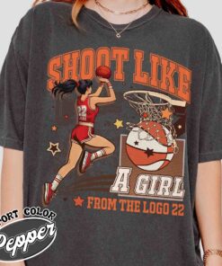 shoot like a girl shirt vintage womens basketball t shirt girls basketball sport tee 52dyn