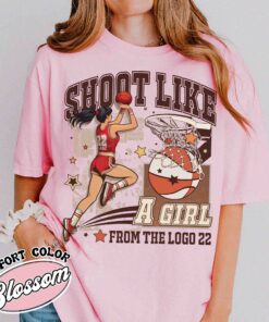 shoot like a girl shirt vintage womens basketball t shirt girls basketball sport tee 57tc6