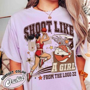 shoot like a girl shirt vintage womens basketball t shirt girls basketball sport tee lsxbr