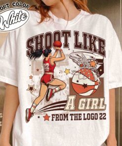 shoot like a girl shirt vintage womens basketball t shirt girls basketball sport tee sytny