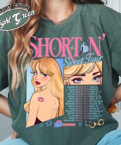 short n sweet shirt vintage music tour 2024 womens concert t shirt soft girl aesthetic espresso tee hrloq