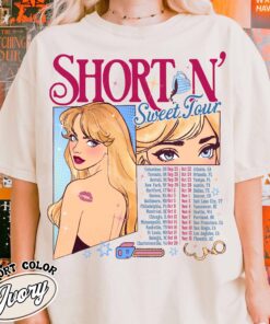 short n sweet shirt vintage music tour 2024 womens concert t shirt soft girl aesthetic espresso tee rlimy