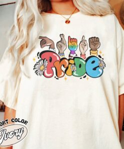 sign language pride comfort colors shirt vintage lgbt groovy womens pride equality t shirt 2suov