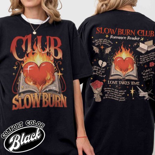 slow burn shirt vintage romance book club womens slow burn book t shirt