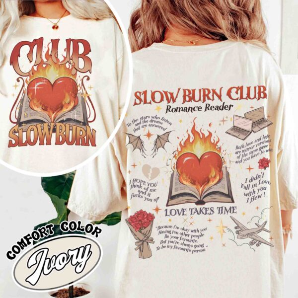 slow burn shirt vintage romance book club womens slow burn book t shirt vjibz