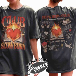 slow burn shirt vintage romance book club womens slow burn book t shirt wwfrb