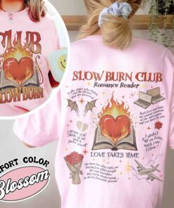 slow burn shirt vintage romance book club womens slow burn book t shirt yioam