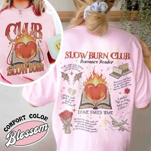 slow burn shirt vintage romance book club womens slow burn book t shirt yioam