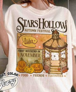 stars hollow autumn festival comfort colors shirt vintage fall tv show fans womens t shirt lukes coffee tee xu0da