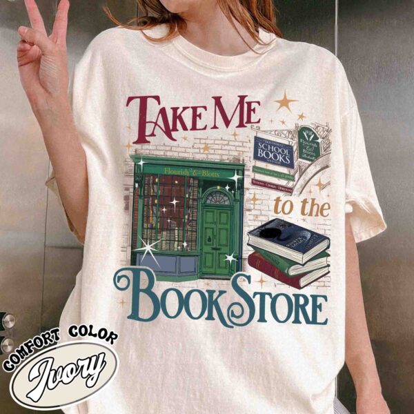 take me to the book store shirt vintage wizard book shop womens t shirt bookish librarian tee qrmg7