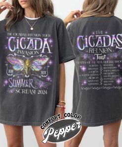 the cicadas reunion tour summer 2024 comfort color shirt vintage insect lover womens nature gift t shirt opm0f