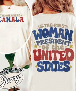 the one where kamala is the first woman president shirt vintage kamala harris 2024 womens election t shirt vote blue 2hak7