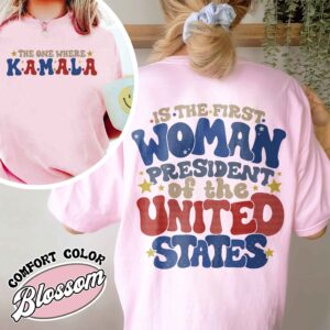 the one where kamala is the first woman president shirt vintage kamala harris 2024 womens election t shirt vote blue h53lx