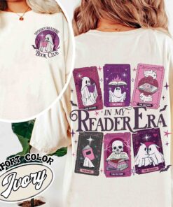 the reader tarot card comfort colors shirt vintage tarot reader womens halloween t shirt spooky book club gift n2gqd