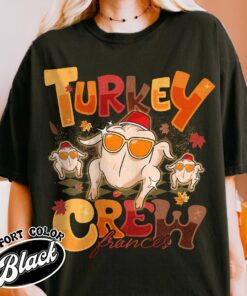 turkey crew tshirt vintage custom family thanksgiving womens t shirt personalized friendsgiving tee 1xllw