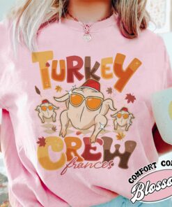 turkey crew tshirt vintage custom family thanksgiving womens t shirt personalized friendsgiving tee nd7qs