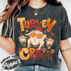 turkey crew tshirt vintage custom family thanksgiving womens t shirt personalized friendsgiving tee qelju