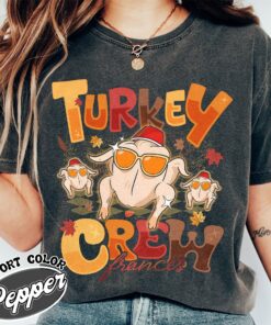 turkey crew tshirt vintage custom family thanksgiving womens t shirt personalized friendsgiving tee qelju