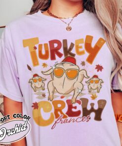 turkey crew tshirt vintage custom family thanksgiving womens t shirt personalized friendsgiving tee xanun