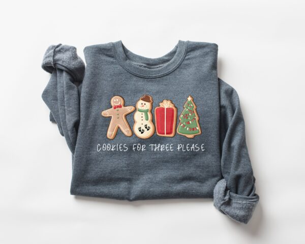 twins pregnancy announcement sweatshirt cookies for three please design funny christmas maternity apparel for expecting parents dmrjg