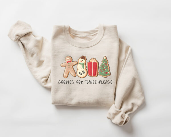 twins pregnancy announcement sweatshirt cookies for three please design funny christmas maternity apparel for expecting parents lth0n