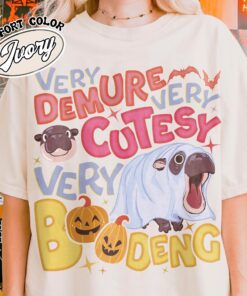 very demure very cutesy very boo deng shirt vintage baby hippo moo deng halloween womens t shirt ltv4i