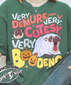 very demure very cutesy very boo deng shirt vintage baby hippo moo deng halloween womens t shirt rhn4z