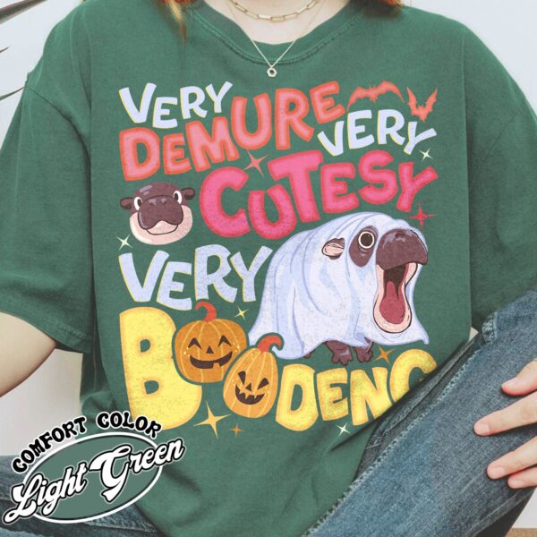 very demure very cutesy very boo deng shirt vintage baby hippo moo deng halloween womens t shirt rhn4z