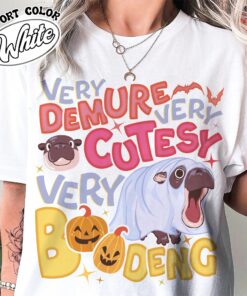 very demure very cutesy very boo deng shirt vintage baby hippo moo deng halloween womens t shirt svnmj