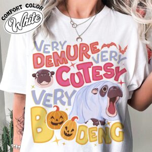 very demure very cutesy very boo deng shirt vintage baby hippo moo deng halloween womens t shirt svnmj